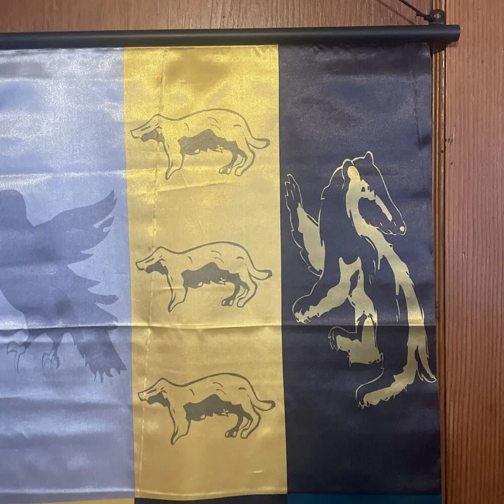 Harry Potter NECA Hogwarts Houses Fabric Banner New 22 x 32